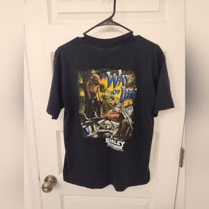 Vtg Harley Davidson Black Short Sleeve T Shirt Size M A Way Of Life #B1098